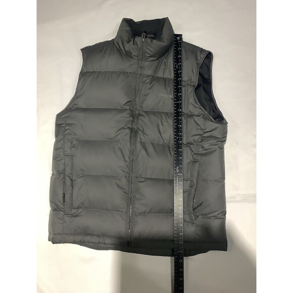 Eddie Bauer EB650 Down Puffer Vest Mens Medium Gray Full Zip Outdoors Ski Casual - Picture 8 of 8
